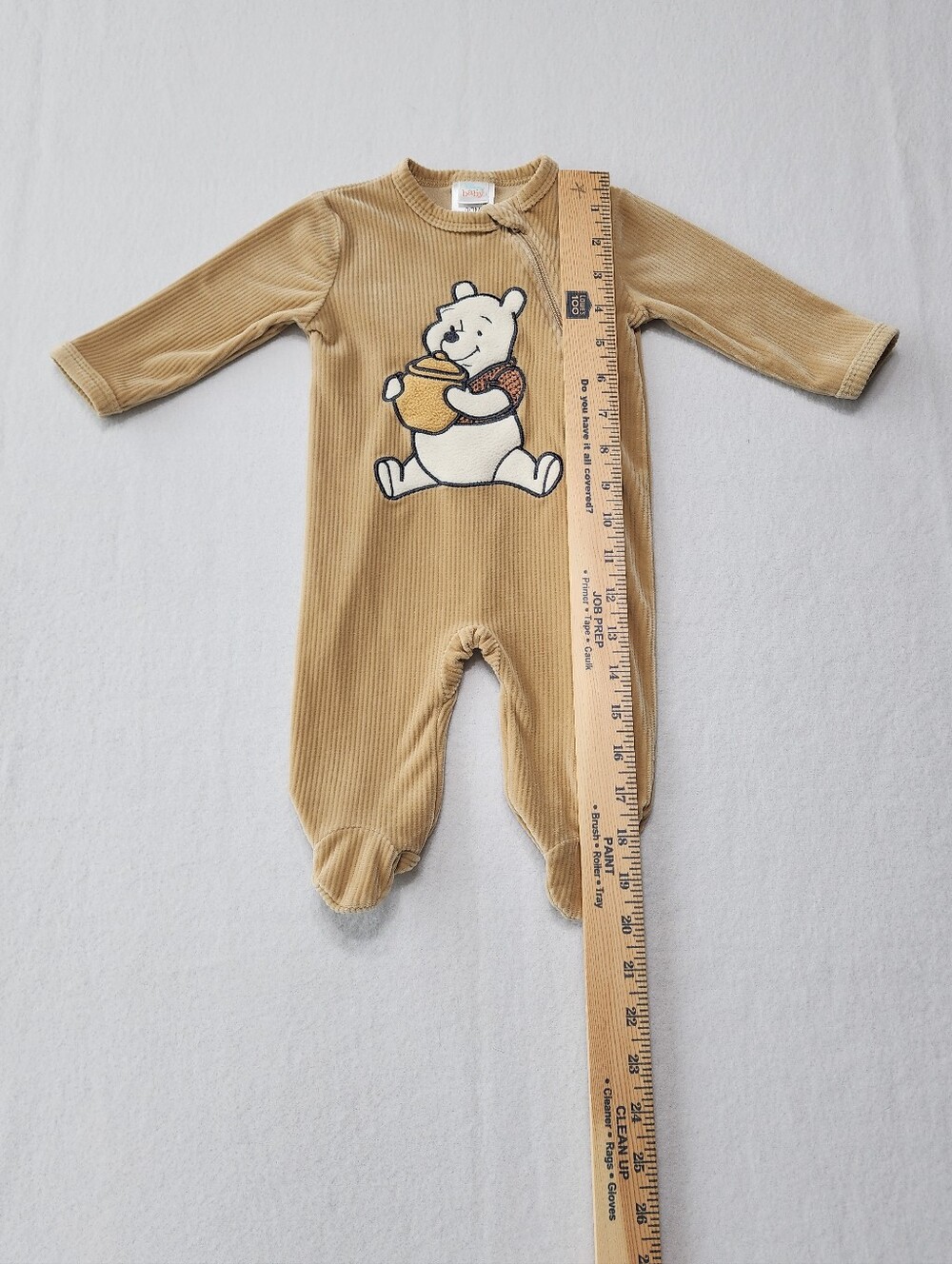 Disney Baby Winnie The Pooh 3Pc Outfit Set 0-3M Bear Hoodie Neutral - Picture 3 of 14